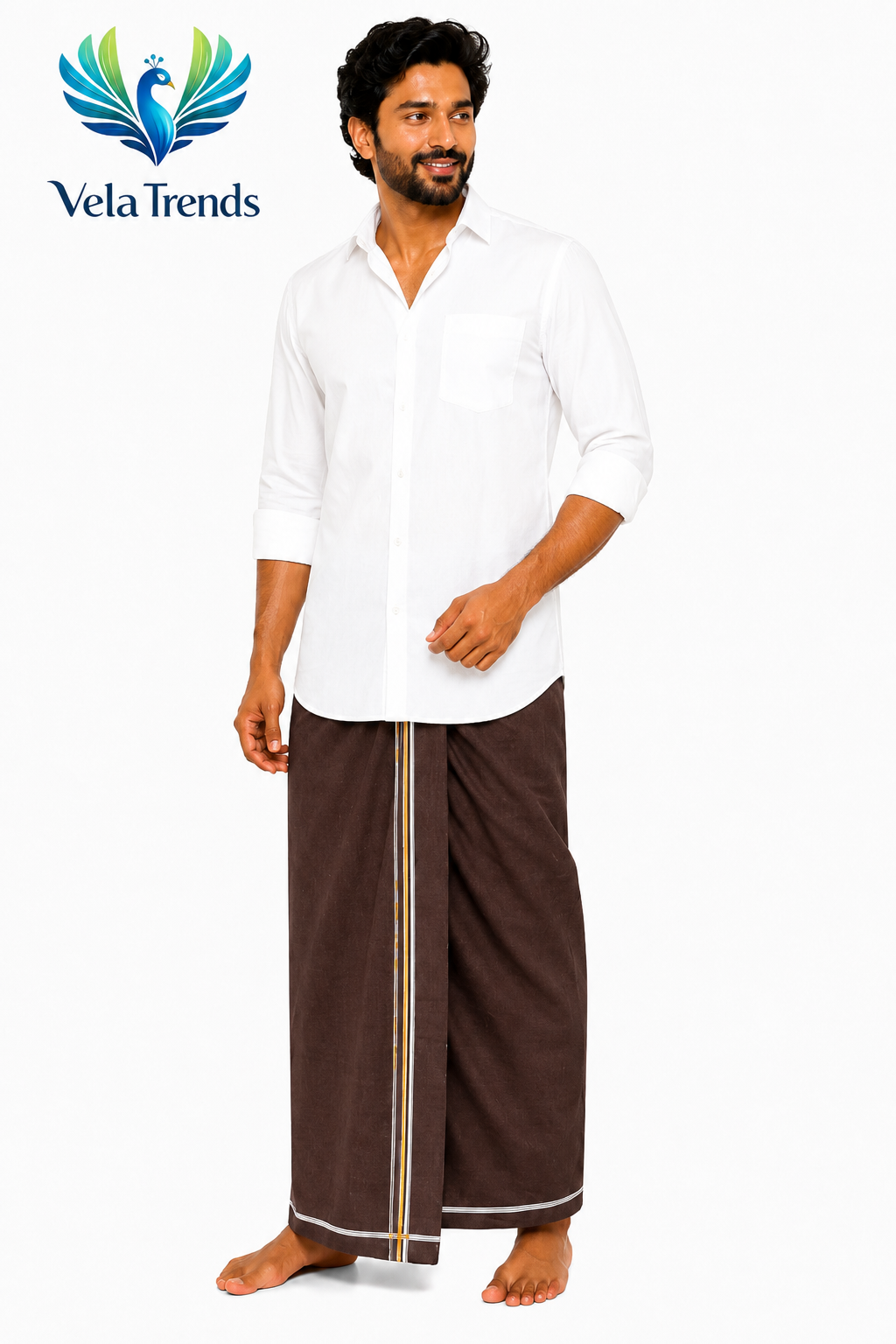 Premium Veshti (Home Wear) - Dark Brown