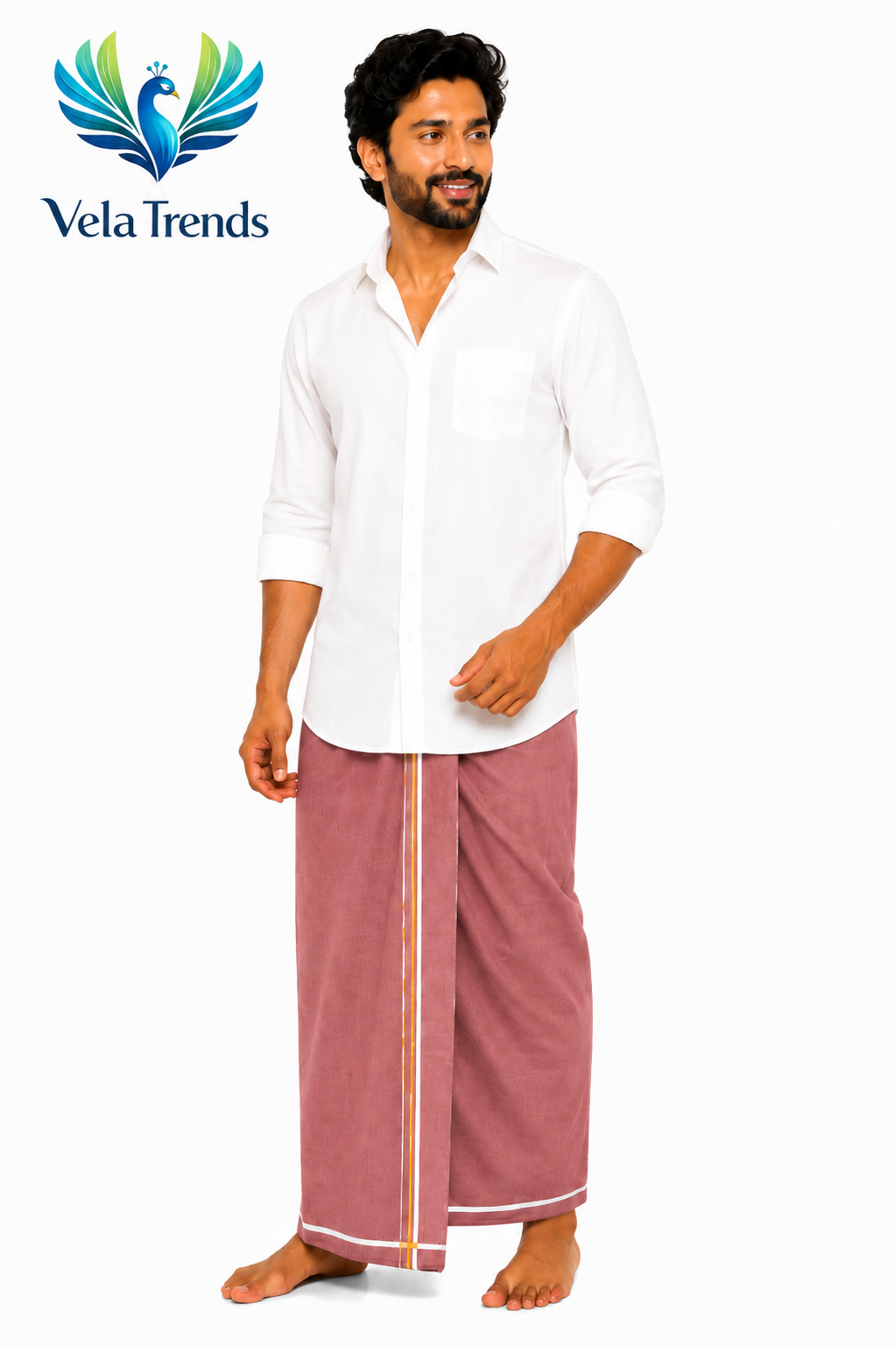 Premium Veshti (Home Wear) - Rose Brown