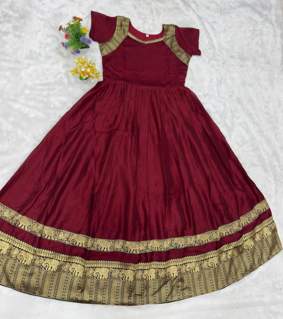 GOWN FABRICHAVEY VICHITR SILK WITH JACQUARD SILK LESS -VK0025