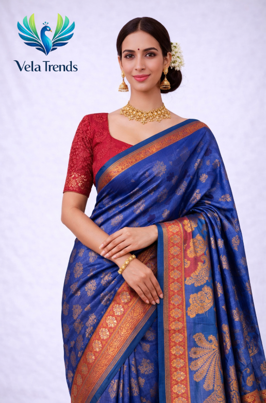 VSB0028 Luxury Soft Silk Saree + Stitched Blouse
