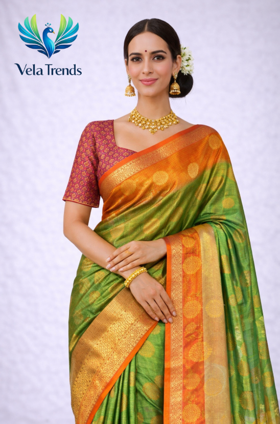 VSB0034 Vaira Oosi Saree + Stitched Blouse