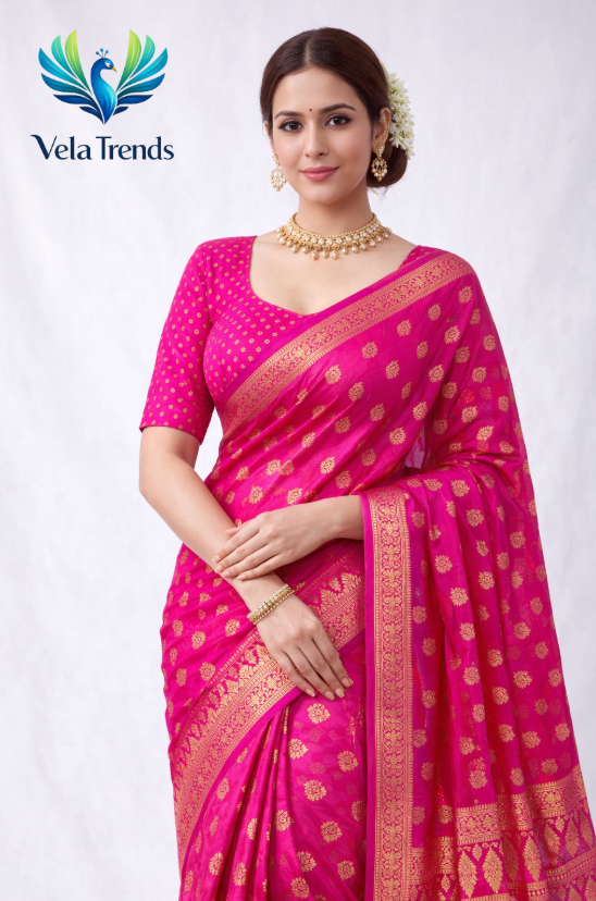 VSB0002 Luxury Soft Silk Saree + Stitched Blouse