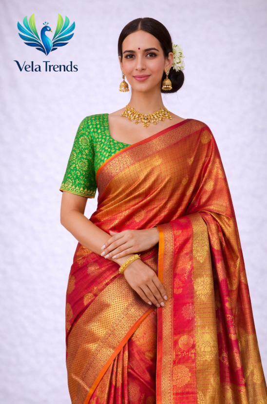 VSB0030 Vaira Oosi Saree + Stitched Blouse