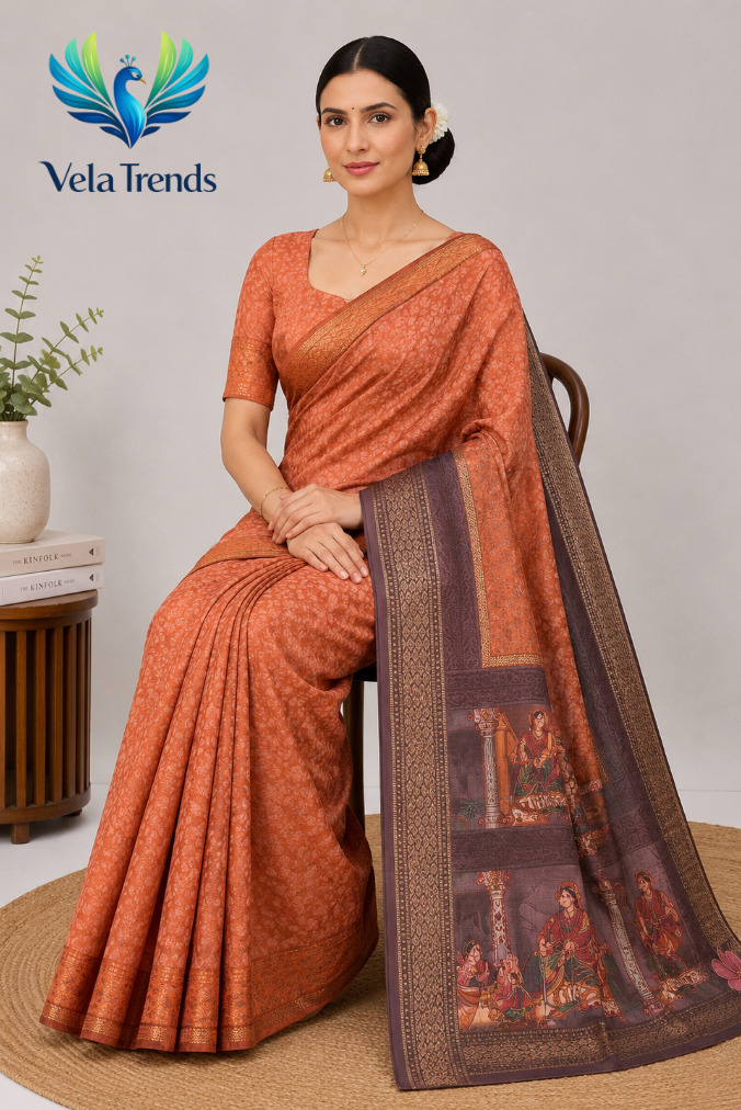 VSB0051 Cotton Saree + Stitched Blouse