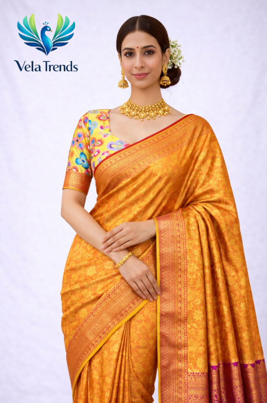 VSB0022 Tissue Saree + Stitched Blouse