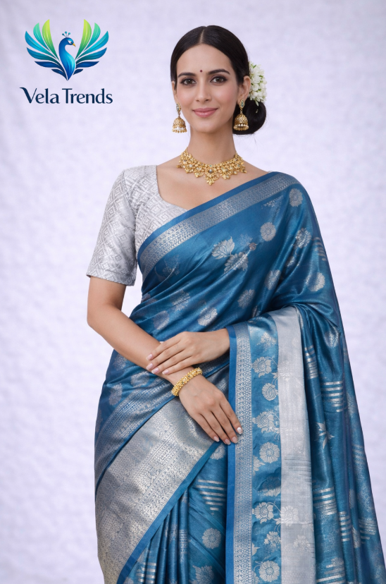 VSB0031 Tissue Saree + Stitched Blouse