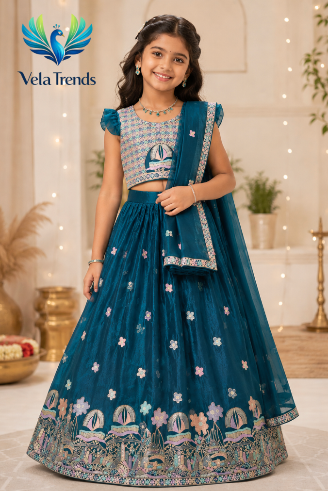 VHS0001 Half Saree with stitched Blouse