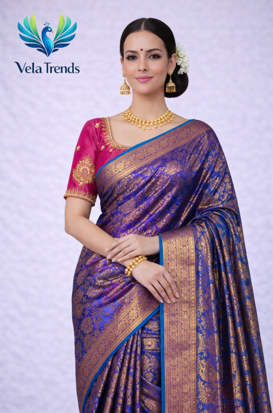 VSB0042 Vaira Oosi Saree + Stitched Blouse