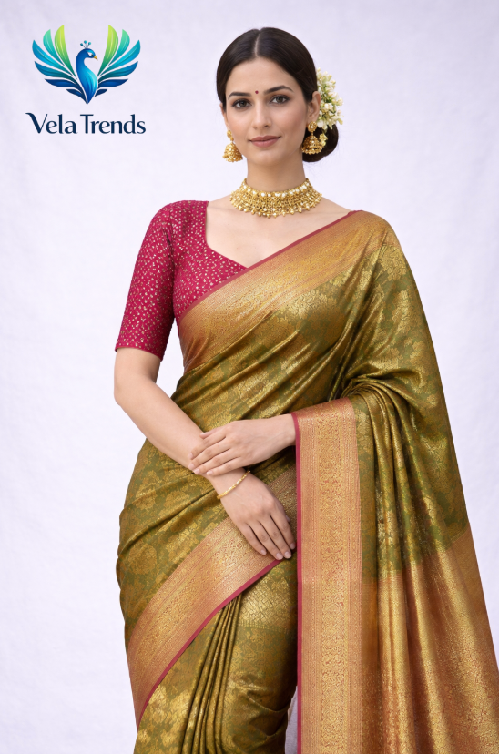 VSB0015 Tissue Saree + Stitched Blouse