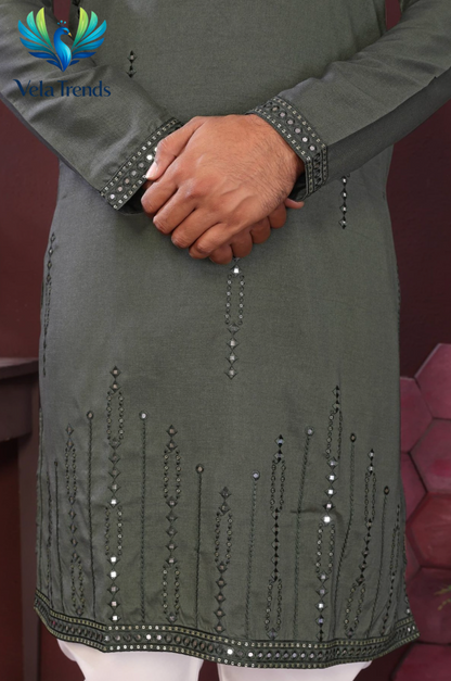 Men’s Premium Rayon Cotton Full Sleeve Kurta Pajama Set - VMK002