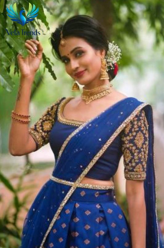Kanjiveram Silk Zari Lehanga With Blouse Along With Banarashi Silk Duppta - VHL009