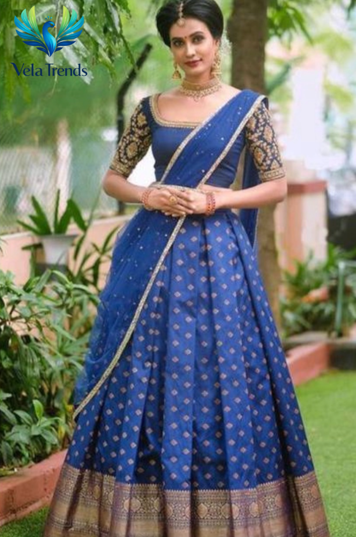 Kanjiveram Silk Zari Lehanga With Blouse Along With Banarashi Silk Duppta - VHL009