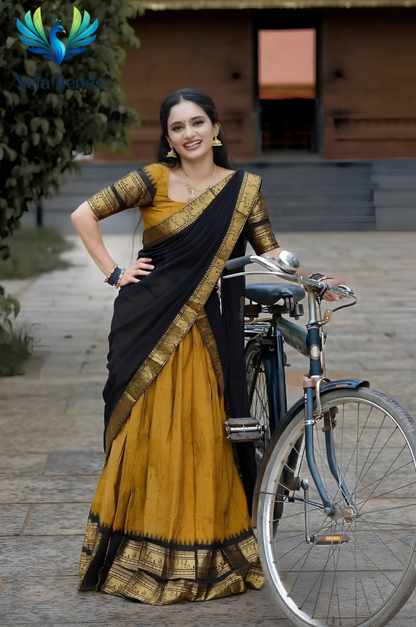 Kanjiveram Silk Zari Lehanga With Blouse Along With Banarashi Silk Duppta - VHL012