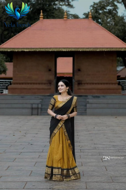 Kanjiveram Silk Zari Lehanga With Blouse Along With Banarashi Silk Duppta - VHL012