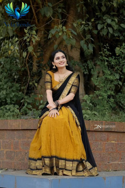 Kanjiveram Silk Zari Lehanga With Blouse Along With Banarashi Silk Duppta - VHL012