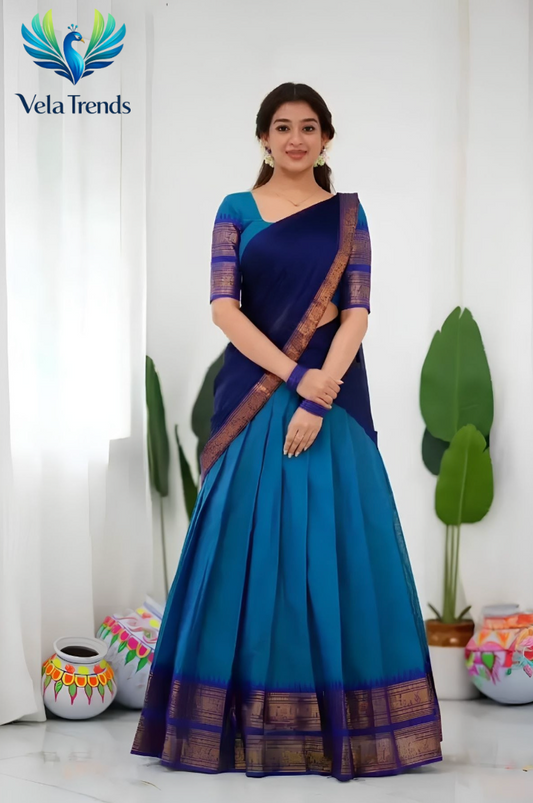 Kanjiveram Silk Zari Lehanga With Blouse Along With Banarashi Silk Duppta - VHL013