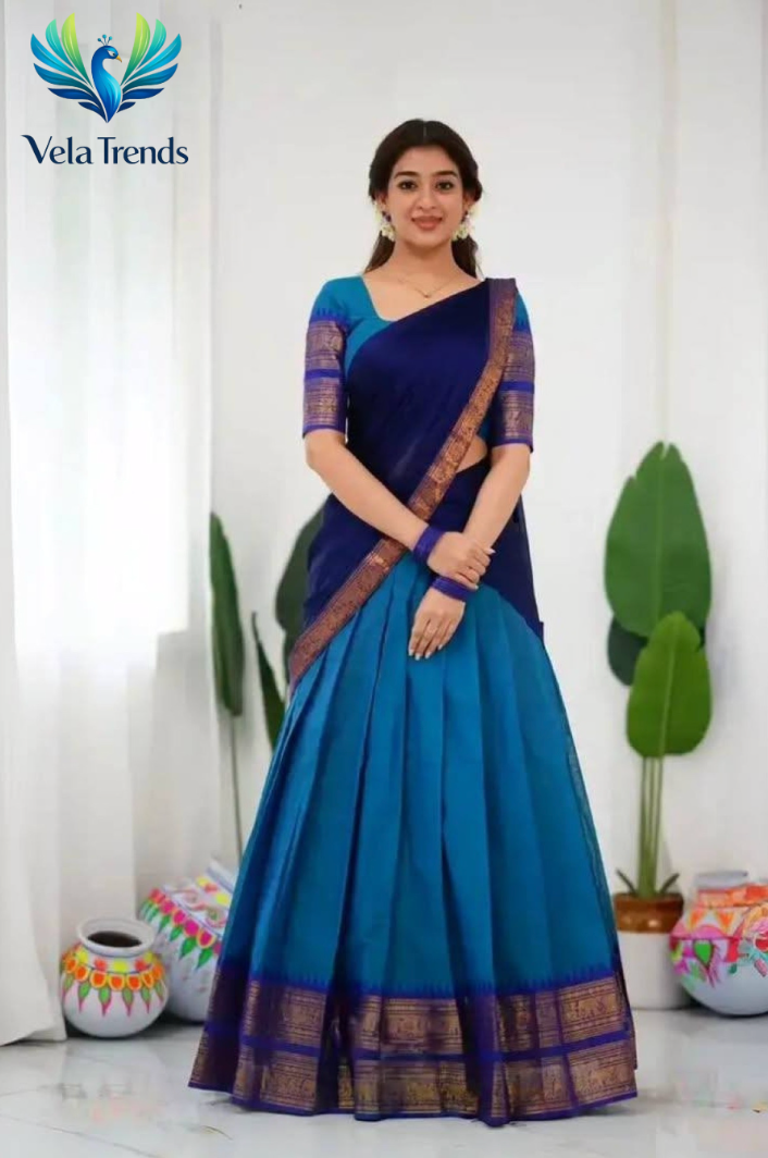 Kanjiveram Silk Zari Lehanga With Blouse Along With Banarashi Silk Duppta - VHL013