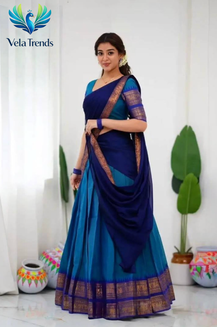 Kanjiveram Silk Zari Lehanga With Blouse Along With Banarashi Silk Duppta - VHL013