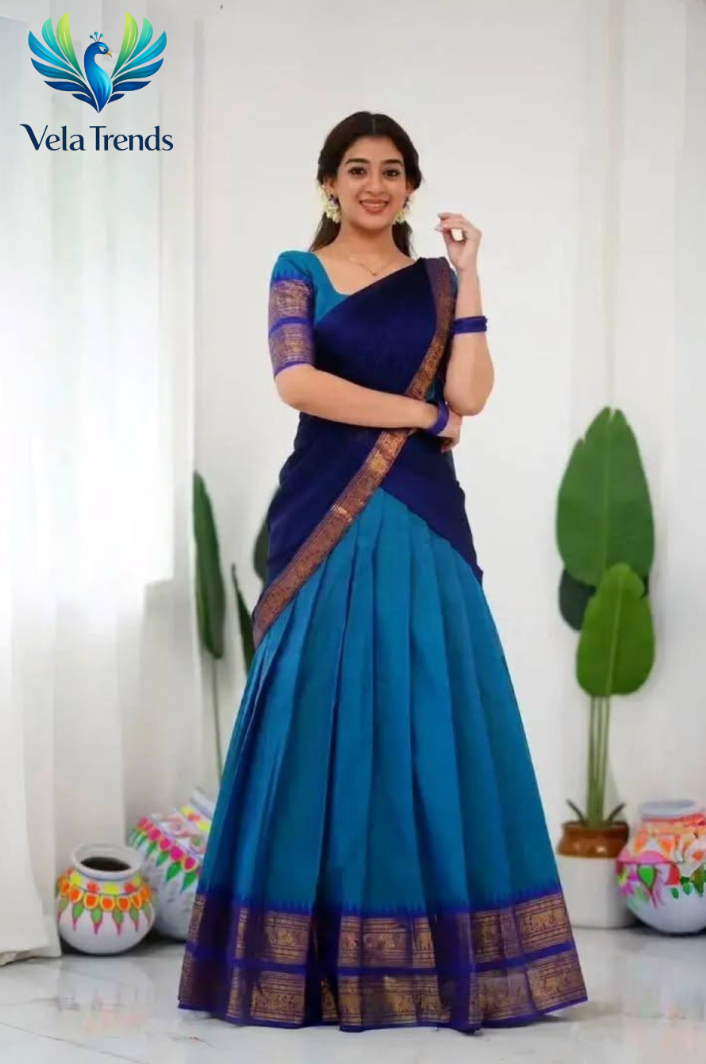 Kanjiveram Silk Zari Lehanga With Blouse Along With Banarashi Silk Duppta - VHL013