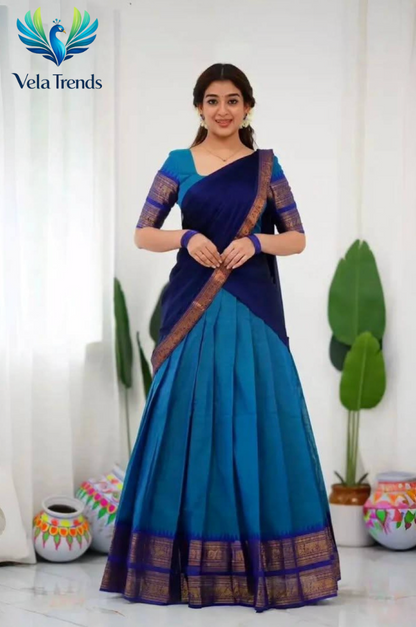 Kanjiveram Silk Zari Lehanga With Blouse Along With Banarashi Silk Duppta - VHL013