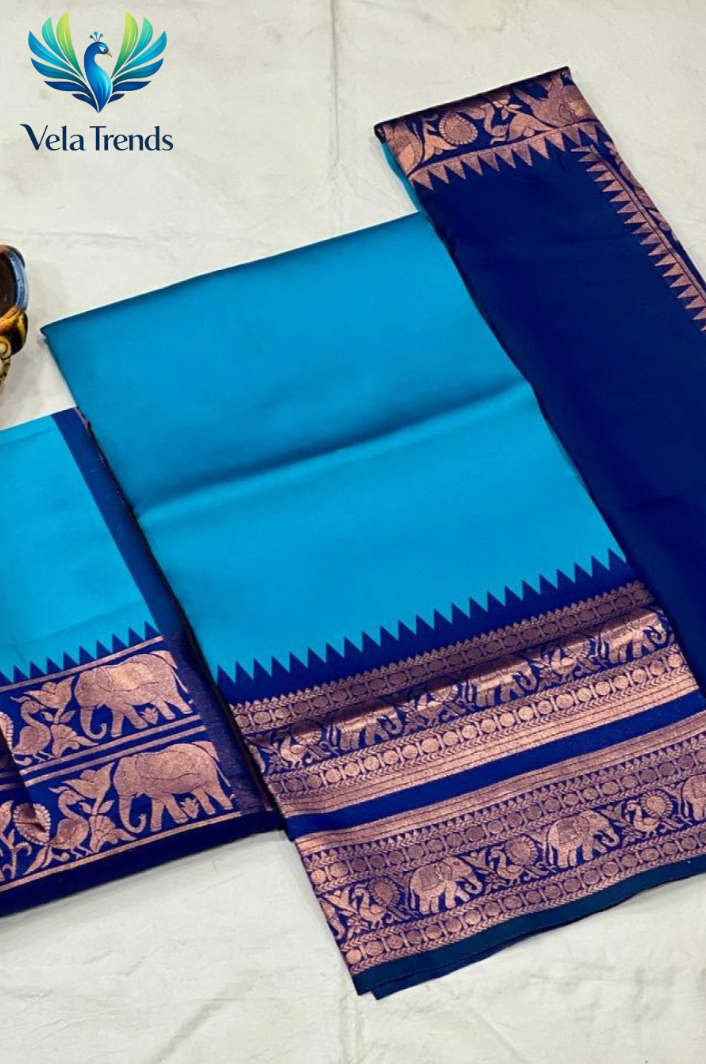Kanjiveram Silk Zari Lehanga With Blouse Along With Banarashi Silk Duppta - VHL013