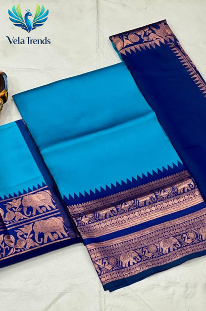 Kanjiveram Silk Zari Lehanga With Blouse Along With Banarashi Silk Duppta - VHL013