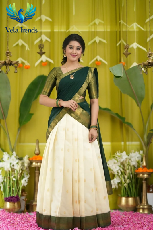 Kanjiveram Silk Zari lehanga with blouse along with banarasi Duppta - VHL005