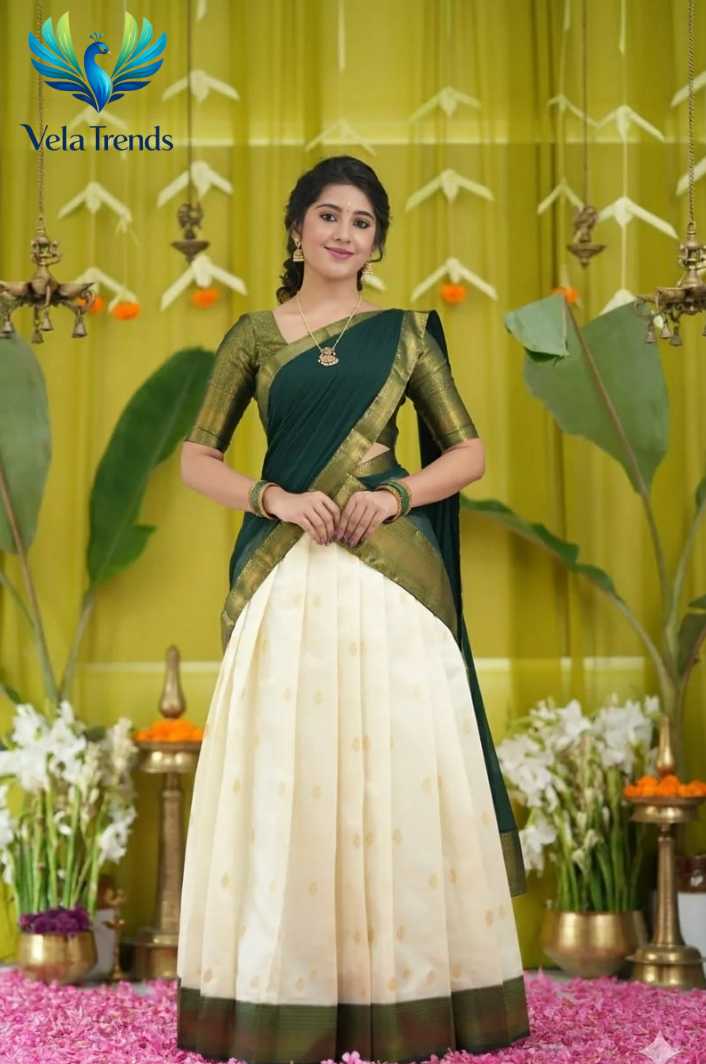 Kanjiveram Silk Zari lehanga with blouse along with banarasi Duppta - VHL005