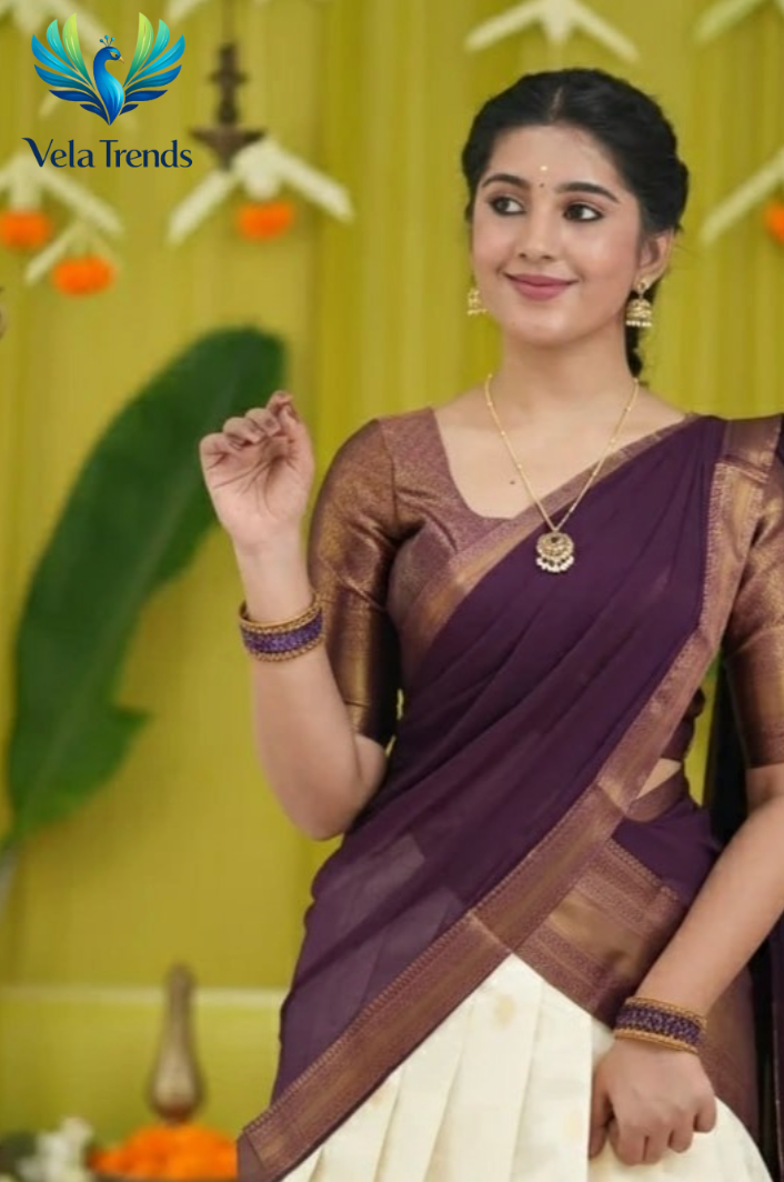 Kanjiveram Silk Zari lehanga with blouse along with banarasi Duppta - VHL006