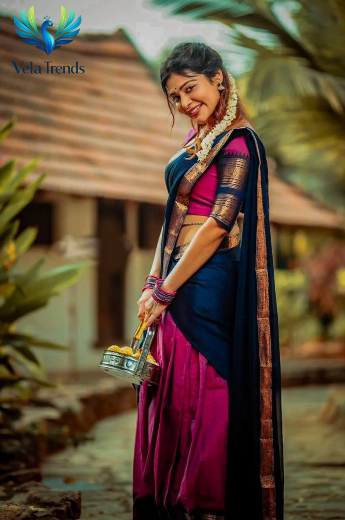 Kanjiveram Silk Zari lehenga with blouse along with banarasi Dupatta - VHL002