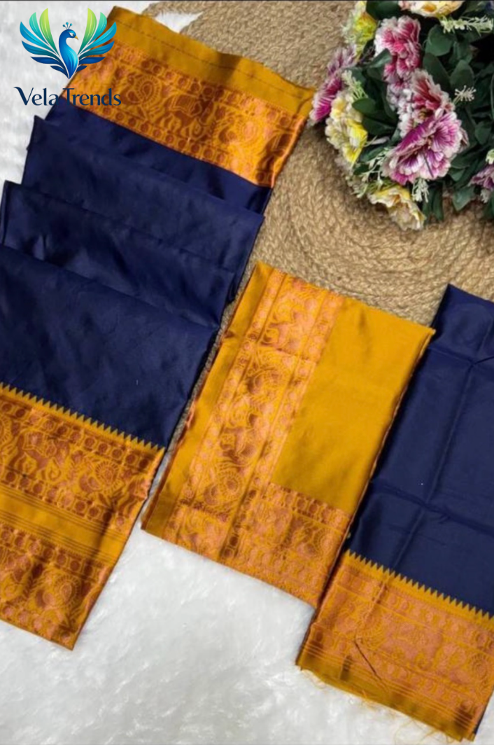 Kanjiveram Silk Zari lehenga with blouse along with banarasi Dupatta - VHL003