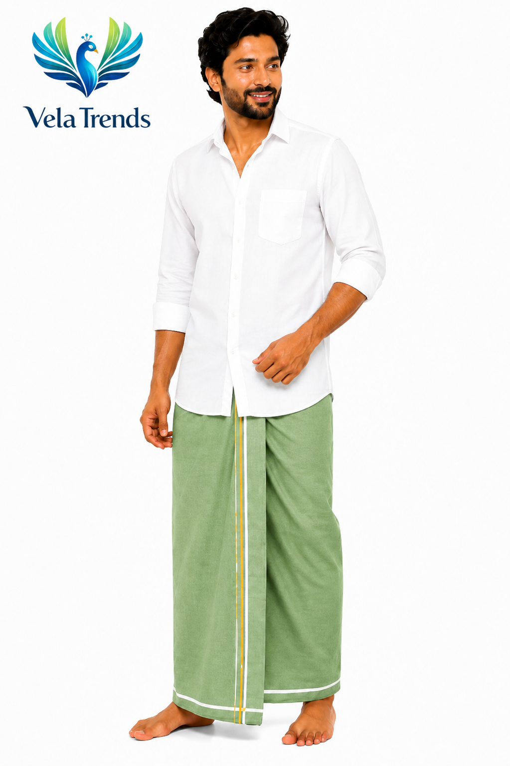 Premium Veshti (Home Wear) - Green