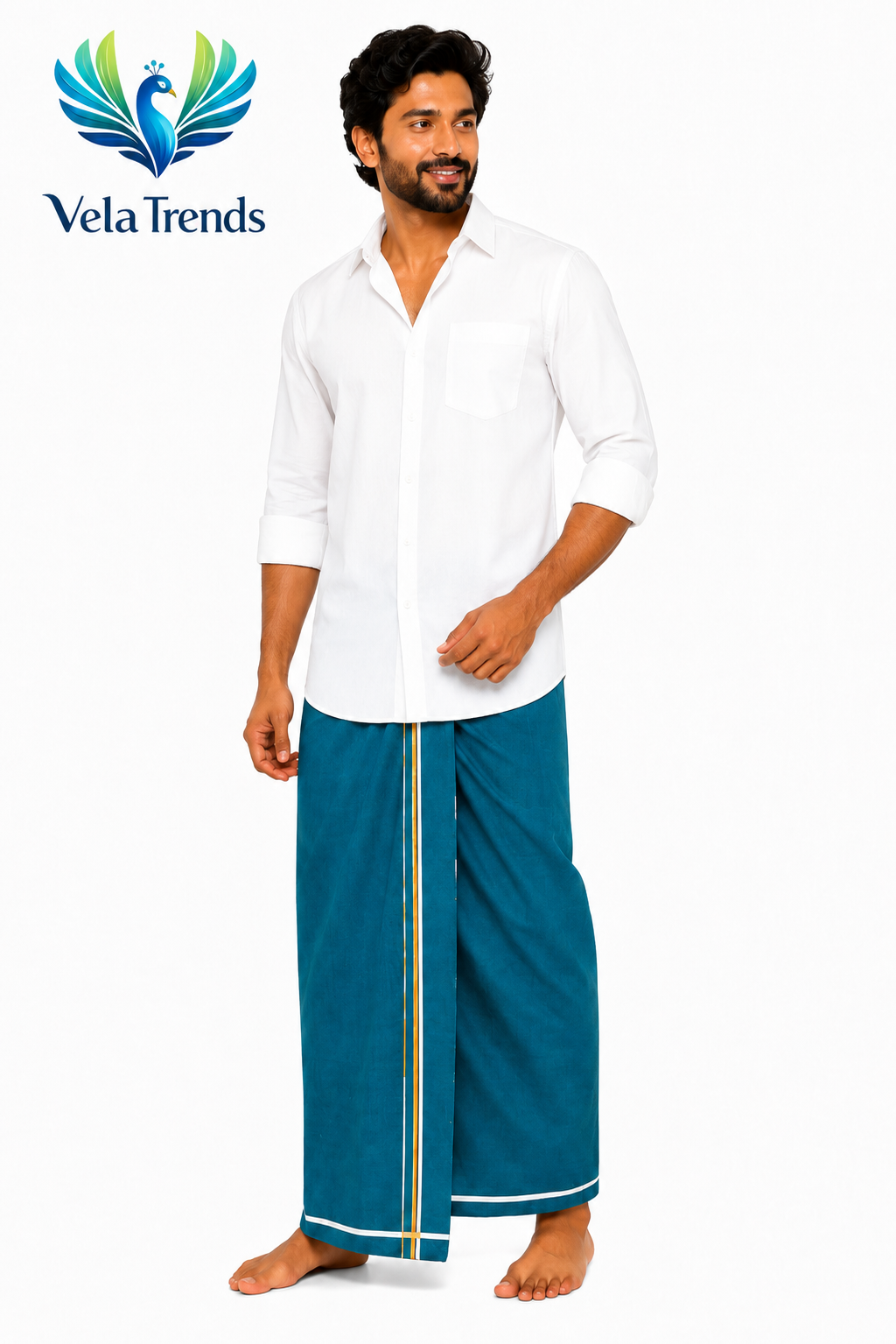 Premium Veshti (Home Wear) - Teal