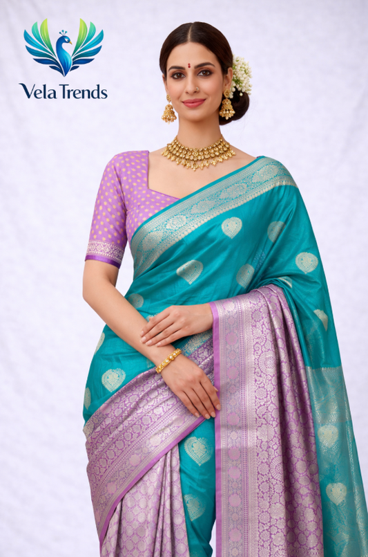 VSB0026 Luxury Soft Silk Saree + Stitched Blouse