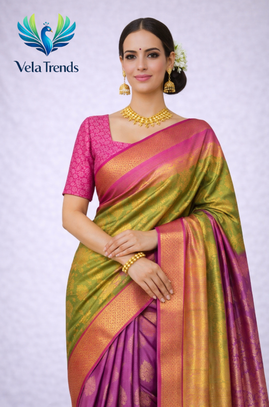 VSB0038 Vaira Oosi Saree + Stitched Blouse