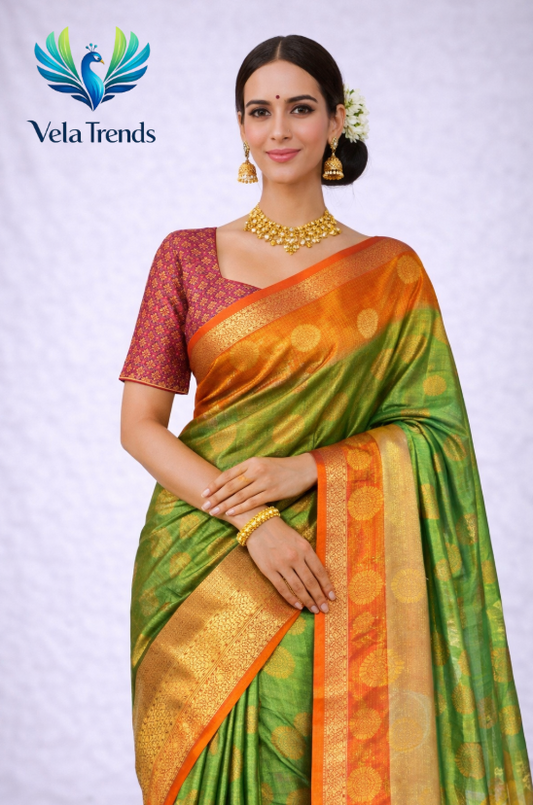 VSB0034 Vaira Oosi Saree + Stitched Blouse