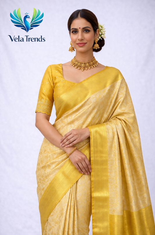 VSB0025 Luxury Soft Silk Saree + Stitched Blouse