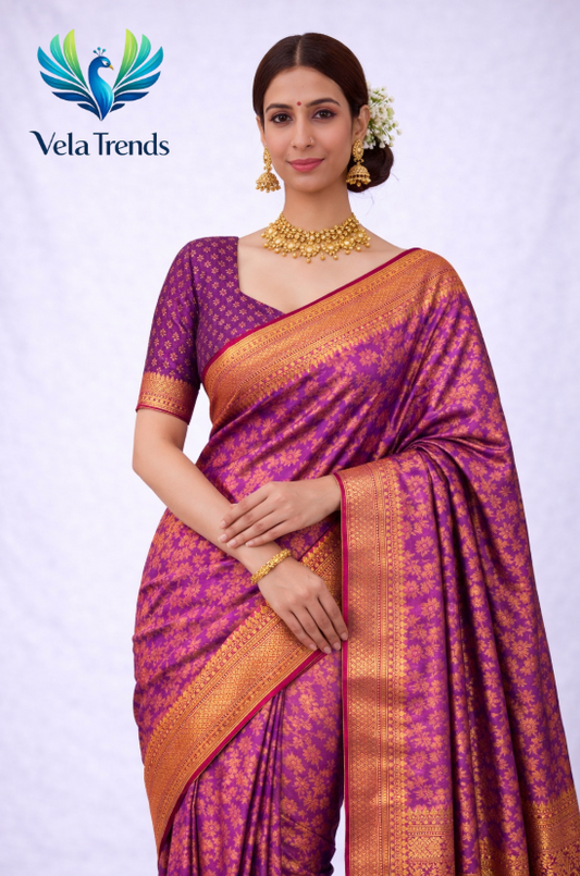 VSB0021 Tissue Saree + Stitched Blouse