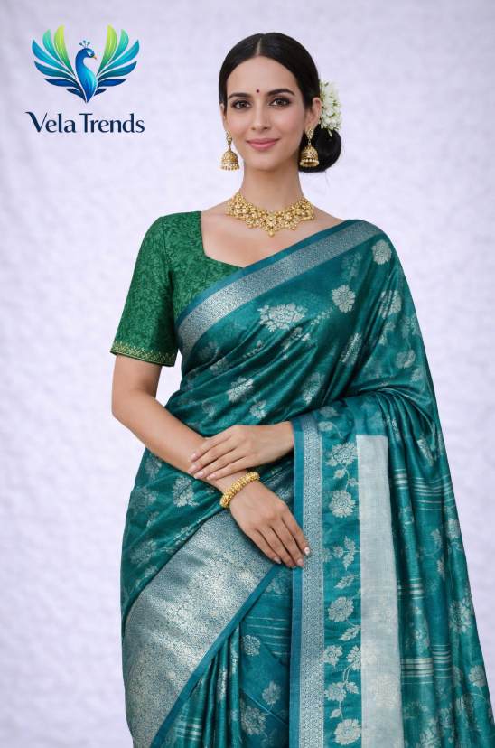 VSB0032 Tissue Saree + Stitched Blouse