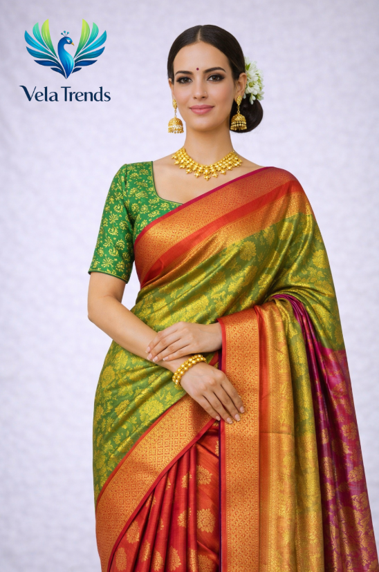 VSB0039 Vaira Oosi Saree + Stitched Blouse