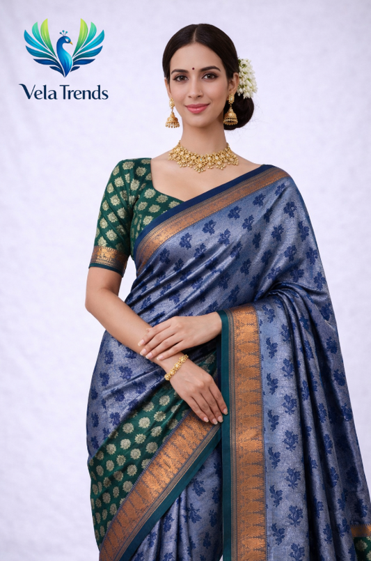 VSB0027 Tissue Saree + Stitched Blouse