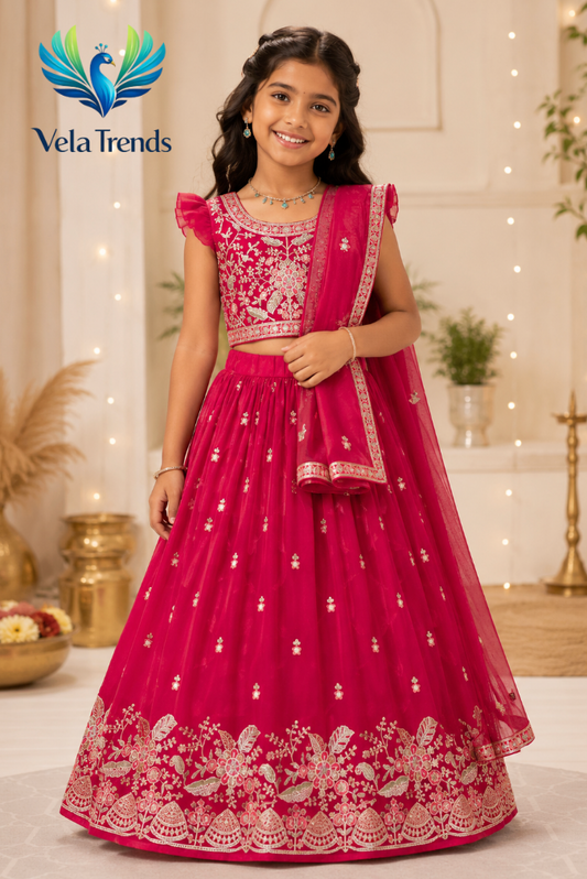 VHS0005 Half Saree with stitched Blouse