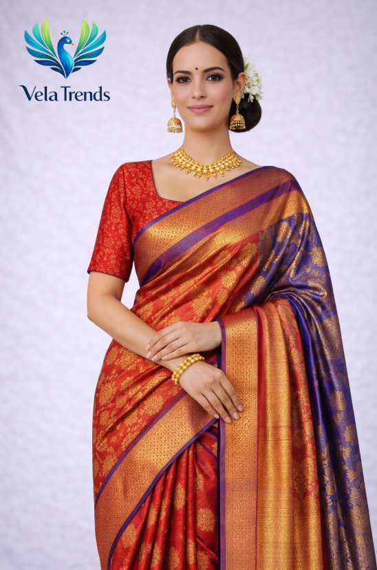 VSB0040 Vaira Oosi Saree + Stitched Blouse