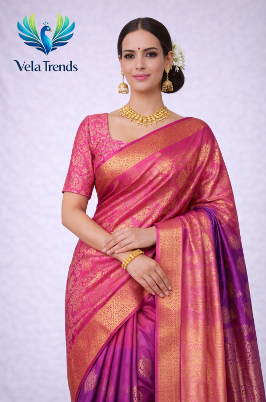 VSB0036 Vaira Oosi Saree + Stitched Blouse