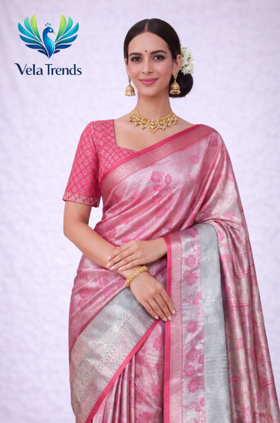 VSB0033 Tissue Saree + Stitched Blouse