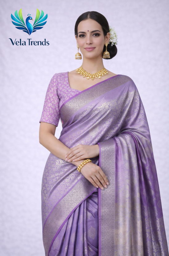 VSB0037 Tissue Saree + Stitched Blouse