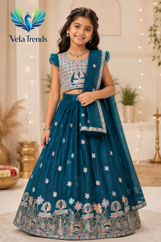 VHS0001 Half Saree with stitched Blouse