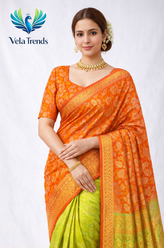 VSB0005 Luxury Soft Silk Saree + Stitched Blouse