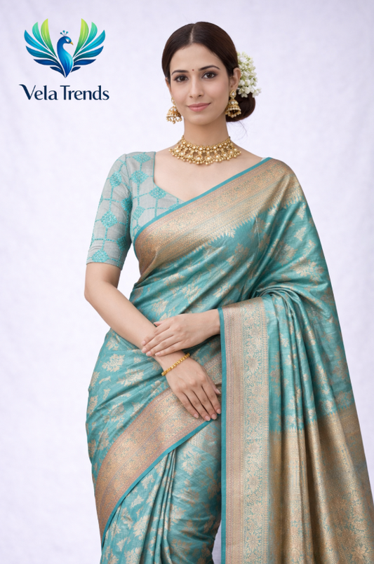 VSB0016 Tissue Saree + Stitched Blouse