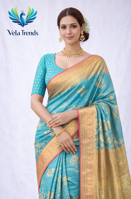 VSB0014 Tissue Saree + Stitched Blouse